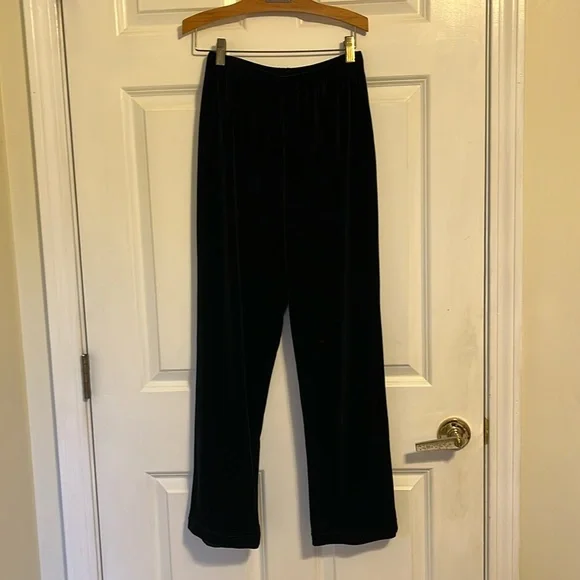 Velour black pants petite medium - Picture 1 of 3